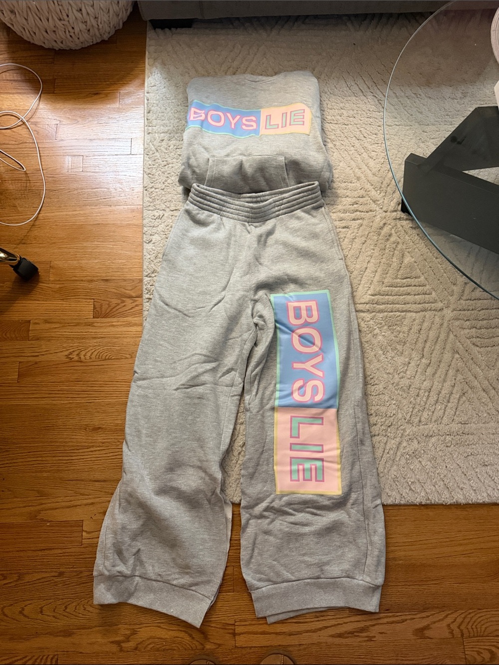 โBoys Lie" Graphic Sweat Set